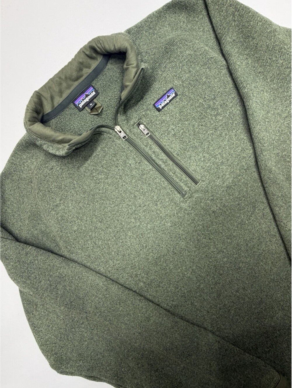 Patagonia Fleece Men's Extra Large Green Better Sweater 1/4 Zip Pullover 25523
